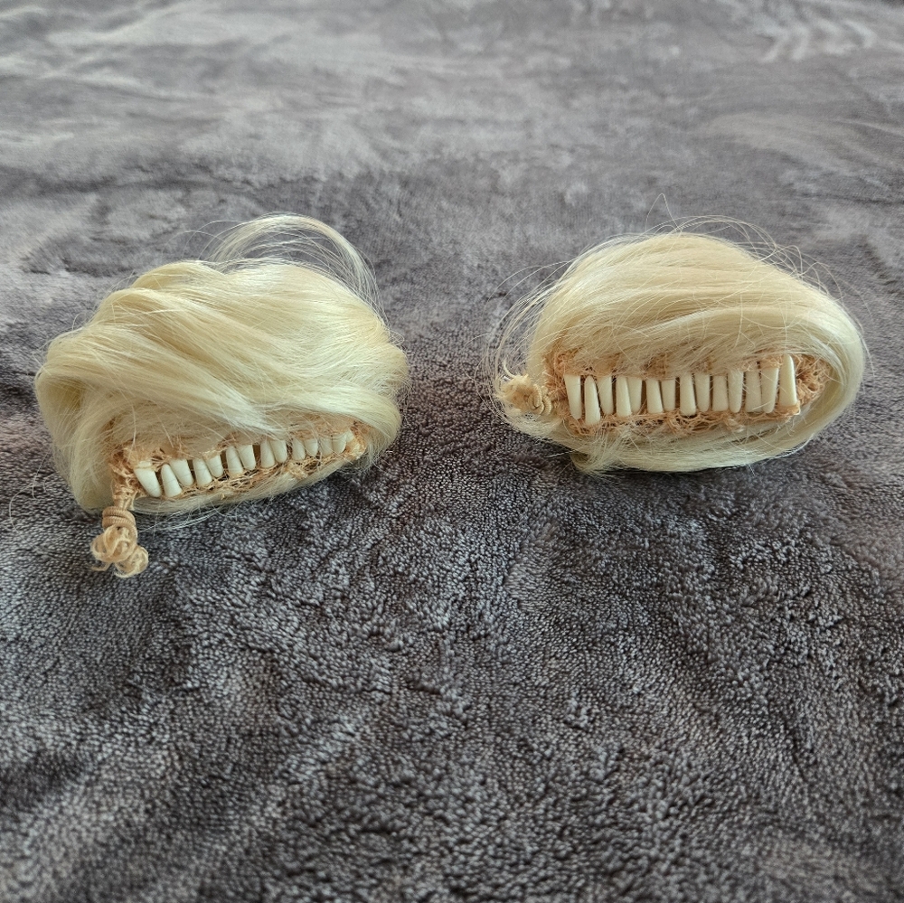 Blonde Clip On Hair Buns And Wig - Picture 7 of 9